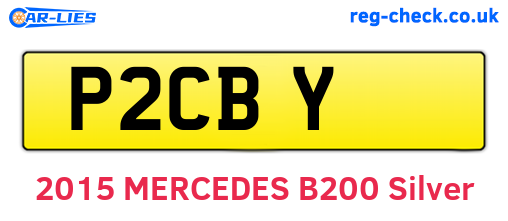 P2CBY are the vehicle registration plates.