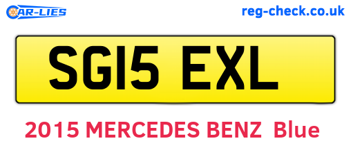 SG15EXL are the vehicle registration plates.