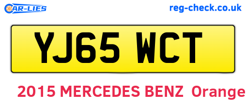 YJ65WCT are the vehicle registration plates.