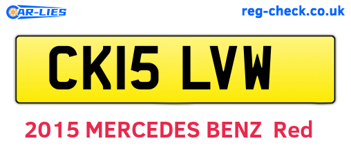 CK15LVW are the vehicle registration plates.