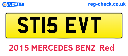 ST15EVT are the vehicle registration plates.