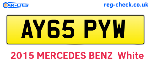 AY65PYW are the vehicle registration plates.