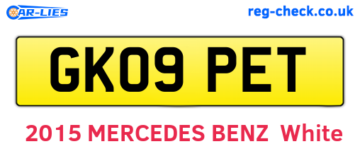 GK09PET are the vehicle registration plates.