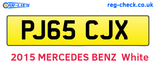 PJ65CJX are the vehicle registration plates.