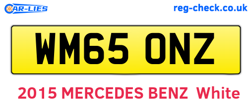 WM65ONZ are the vehicle registration plates.