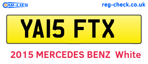 YA15FTX are the vehicle registration plates.