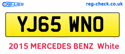 YJ65WNO are the vehicle registration plates.