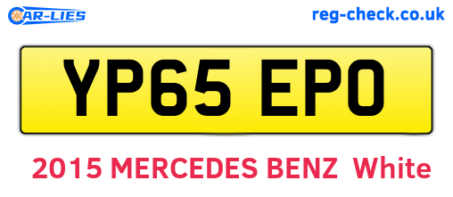 YP65EPO are the vehicle registration plates.