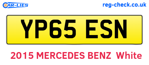 YP65ESN are the vehicle registration plates.