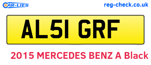 AL51GRF are the vehicle registration plates.