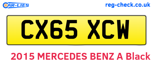 CX65XCW are the vehicle registration plates.