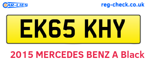 EK65KHY are the vehicle registration plates.