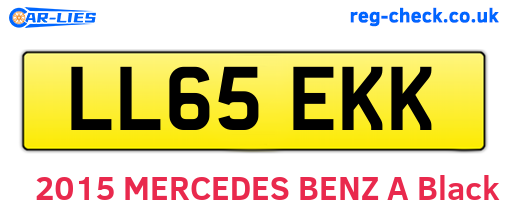 LL65EKK are the vehicle registration plates.