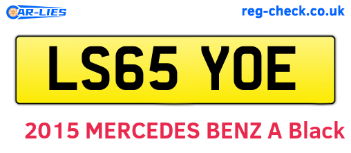 LS65YOE are the vehicle registration plates.