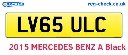 LV65ULC are the vehicle registration plates.
