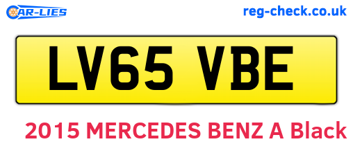 LV65VBE are the vehicle registration plates.