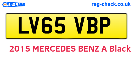 LV65VBP are the vehicle registration plates.