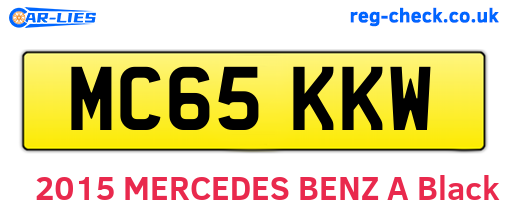 MC65KKW are the vehicle registration plates.