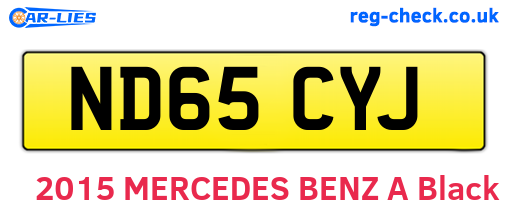 ND65CYJ are the vehicle registration plates.