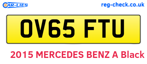 OV65FTU are the vehicle registration plates.