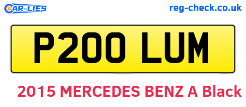 P200LUM are the vehicle registration plates.