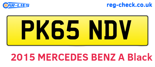 PK65NDV are the vehicle registration plates.