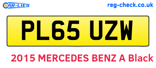 PL65UZW are the vehicle registration plates.