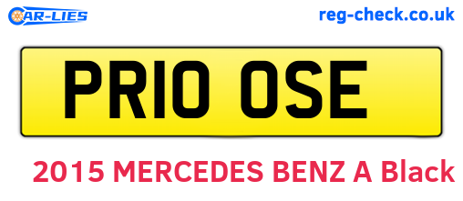 PR10OSE are the vehicle registration plates.
