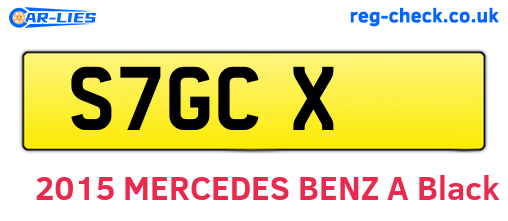 S7GCX are the vehicle registration plates.
