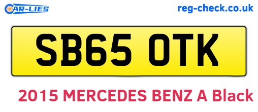 SB65OTK are the vehicle registration plates.