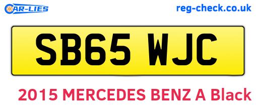 SB65WJC are the vehicle registration plates.
