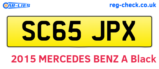 SC65JPX are the vehicle registration plates.