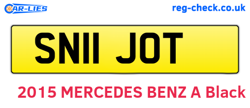 SN11JOT are the vehicle registration plates.