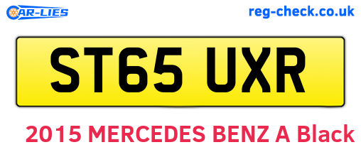 ST65UXR are the vehicle registration plates.