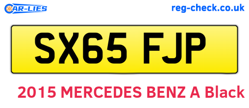 SX65FJP are the vehicle registration plates.