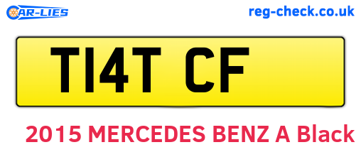 T14TCF are the vehicle registration plates.