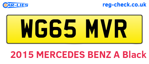 WG65MVR are the vehicle registration plates.