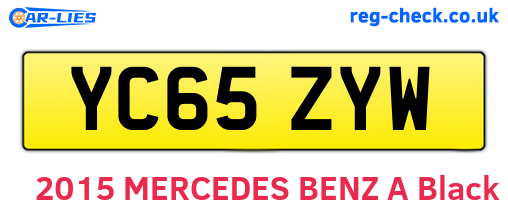 YC65ZYW are the vehicle registration plates.