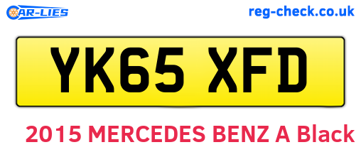 YK65XFD are the vehicle registration plates.