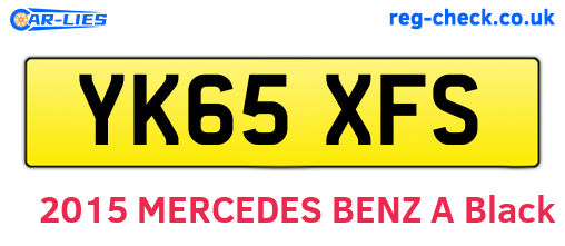 YK65XFS are the vehicle registration plates.