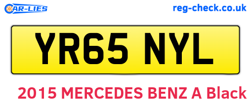 YR65NYL are the vehicle registration plates.