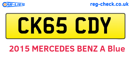 CK65CDY are the vehicle registration plates.