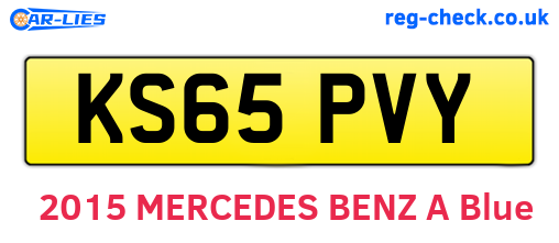KS65PVY are the vehicle registration plates.