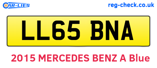 LL65BNA are the vehicle registration plates.