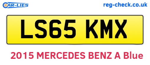 LS65KMX are the vehicle registration plates.