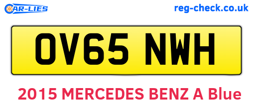 OV65NWH are the vehicle registration plates.