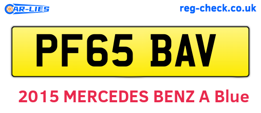 PF65BAV are the vehicle registration plates.
