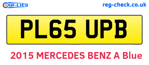 PL65UPB are the vehicle registration plates.