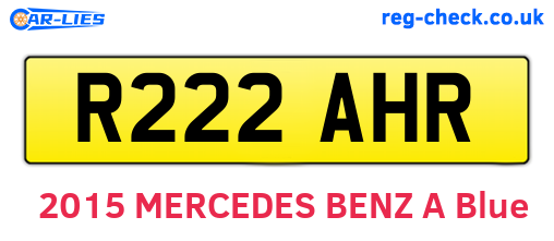 R222AHR are the vehicle registration plates.