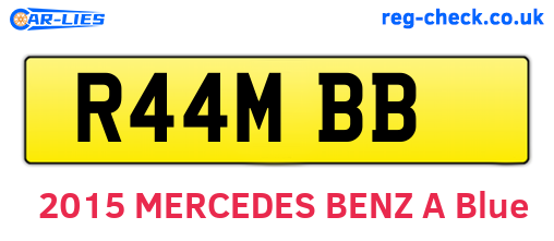 R44MBB are the vehicle registration plates.
